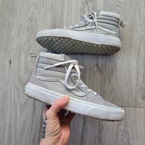 Vans | Filmore Hi gray sparkle suede outdoor sporty sneakers | WMS 5.5